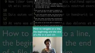 How to navigate to a specific line, the beginning, and the end of a file in vi and vim #shorts