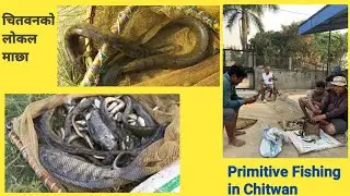 Primitive Fishing in Chitwan/Chitwan River Fishing Adventure/Chitwan Village Local Fish