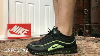 Nike Air Max 97 Black Gold With Reflective 3M On Foot
