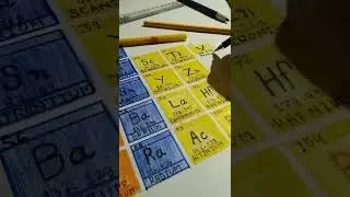 Periodic table drawing 🖊️🎨 #periodic table on chart paper