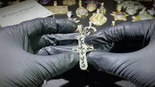 18K Gold Finish Diamond Cactus Jack Cross Pendant | Guu Jewelry | Hip Hop Jewelry