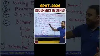 Documents Required in GPAT Form Filling 📢🎯GPAT Exam Documents | Documents Used in GPAT form Filling