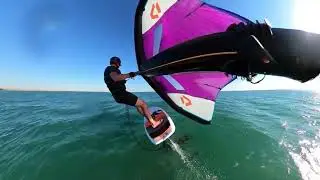 Close call with a shipwreck while Wing Foiling at Camber Sands, UK