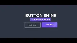 Create Css Hover Shine Button - Html And Css Button