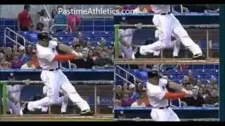 Giancarlo Stanton Home Run Baseball Swing Slow Motion Hitting Mechanics Analysis Instruction MLB