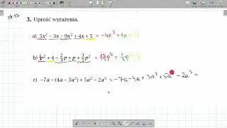 Przekształcenia algebraiczne - część 1, klasa 8