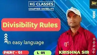 Divisibility Rules  | Divisibility | Part-01 | Maths Tricks | KG Classes | Krishna Sir