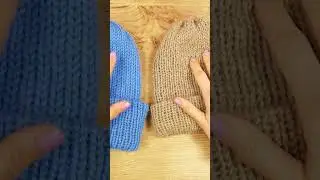 Schnelle M&uuml;tze stricken mit Addi Express - kurbel dich gl&uuml;cklich 🤩 #stricken #diy #shorts