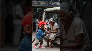 baby monkey took her grandmother to the hospital #viral #ai #trending #shorts #video #viralvideo