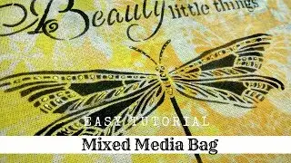 Studio Decoupage Tutorial Mixed Media Canvas Bag with Deco Art So Soft Paint
