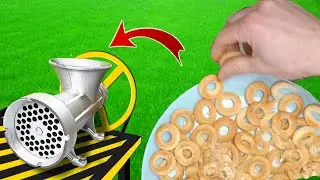 EXPERIMENT Crunchy Bagels VS Meat Grinder