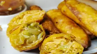 स्ट्रीट फूड स्टाइल वायरल स्प्रिंग रोल winter special ✨🫠in few minutes 