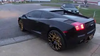 Spade Made Black Lamborghini Gallardo on Forgiato rims
