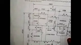 Solution to WAEC 2022 Building Drawing: PLAN