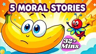 Viral Talking Banana Dance 🍌 5 Animated Bedtime Stories for Kids with Life Lessons (32+ Minutes)