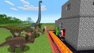 DINOSAURS SECURITY HOUSE BUILD CHALLENGE – SAFEST BASE TO PROTECT THE FAMILY