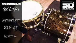 TEST#5 - Grosse caisse et Caisse Claire Aluminium 3 mm Gold Graphic | SOUNDRUMS