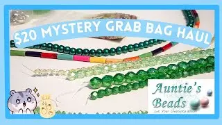 Auntie's Beads $20 Mystery Bead Grab Bag Haul and review| Jewelry Materials|Unboxing Beads