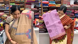 Pure Handloom Village Cotton Sarees Price:1700/- Onwards #trending  #live