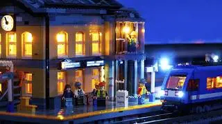 LEGO вокзал 🚆 Поезд, самосвал и установка нового лифта