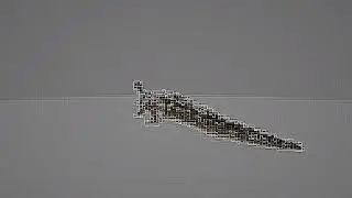 low quality crocodile rotating