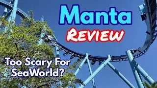 Review of Manta @ Sea World Orlando | How Scary Is This Drop?