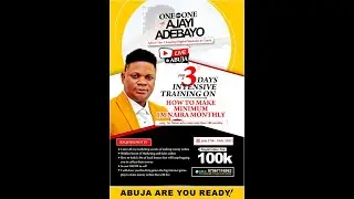 3 DAYS DIGITAL MARKETING AND MONETIZATION TRAINING TAKING PLACE LIVE IN ABUJA