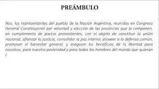 Constituci&oacute;n Nacional Argentina - Pre&aacute;mbulo