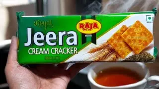Royal Cream Cracker Biscuit Jeera (230gm) || Raja Biscuits || Bought From BigBasket || Asmr Sound ||