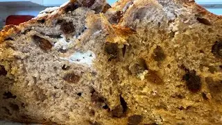 The Tastiest Cinnamon Raisin Sourdough Bread with Cream Cheese chunks!