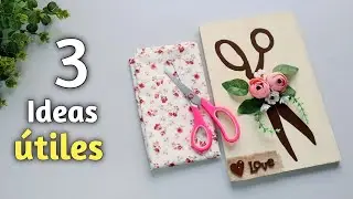 Porta alfileres + Porta tijeras 😍 Manualidades muy útiles y fáciles con reciclaje.