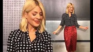 Holly Willoughby divides fans with black and red polka dot outfit