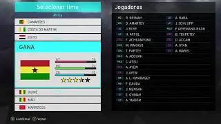 PES 2018 - Africa National Teams Ratings