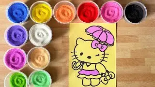 Sand painting Hello Kitty/sand art