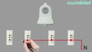 1 Door Bell 4 Bell Switch Connection Diagram।।Door Bell Switch Connection। 🔔 🔔 Asn Technical
