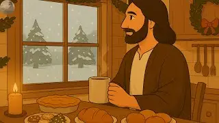 Cozy Christmas Nights with Jesus ✨ | Calm 4K Lo-Fi Worship for Reflection & Quiet Time