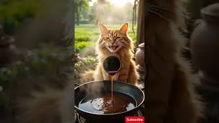 Cat Chef : Chicken noodles fried #animation #cat #funny #cartoon #ai #catlover #cats