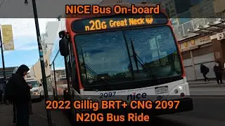 NICE Bus: 2022 Gillig BRT+ CNG 2097 N20G Bus Ride