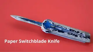 HOW TO MAKE A PAPER SWITCH BLADE KNIFE EASY