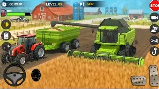Tractor Driving Game || Harvesting Farm 3D-Android gameplay😱