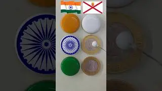 water drops flag painting on coins #art #shorts #youtubeshorts