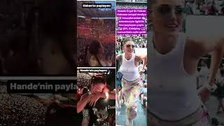 HAKAN SABANCI İLE HANDE ER&Ccedil;EL COLDPLAY KONSERİNDE AŞKA GELDİ #handeer&ccedil;el #hakansabancı
