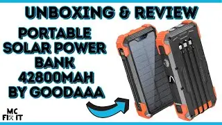 GOODaaa Portable Solar Power Bank Portable Charger - Unboxing, Testing, and Review! #review