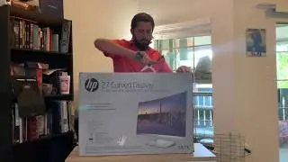 HP 27 inch curved monitor unboxing and review