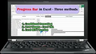 Progress Bar in Excel - Conditional formatting, Draw Shapes, Text histogram