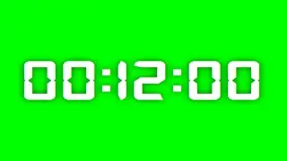 12 Minute Timer ⏱ Green Screen Countdown | Study &bull; Workout &bull; Focus | ULTRA TIMER
