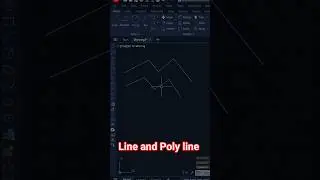 How to draw Line and Poly Line in AutoCAD? #shorts