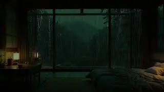 Soothing Forest Rain (No Ads) 🌧 | Dark Bedroom Night Ambience for Deep, Peaceful Sleep & Relaxation