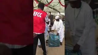 EFCC search 'Ghana must go' bags at the PDP Presidential Primary venue