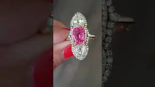 Pink Spinel and Diamond Ring